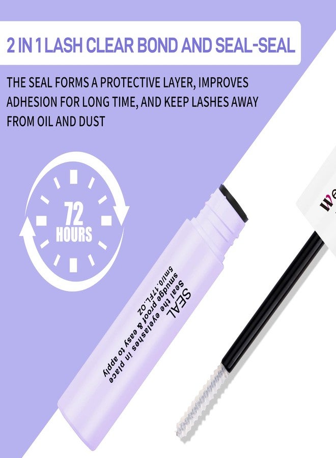 WENDY LASHES Lash Bond and Seal Waterproof 2 in 1 Cluster Eyelash Glue Strong Hold All Day Wear DIY Lash Extensions Glue Suitable for Sensitive Eyes-Clear - Image 4